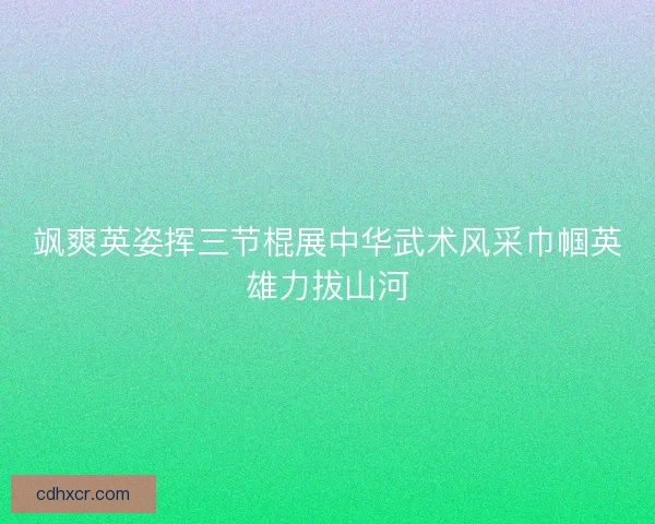 飒爽英姿挥三节棍展中华武术风采巾帼英雄力拔山河